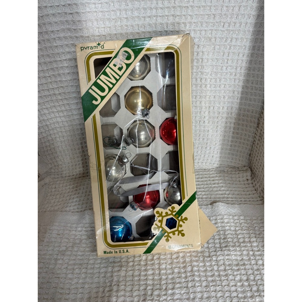 Vintage Unisex Pyramid Glass Ball Ornaments OS Multicolor